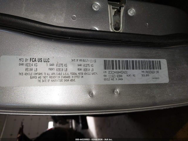 Aukcja sprzedaży 2017 Dodge Charger Sxt Rwd, vin: 2C3CDXHG8HH524231, numer aukcji: 44320553