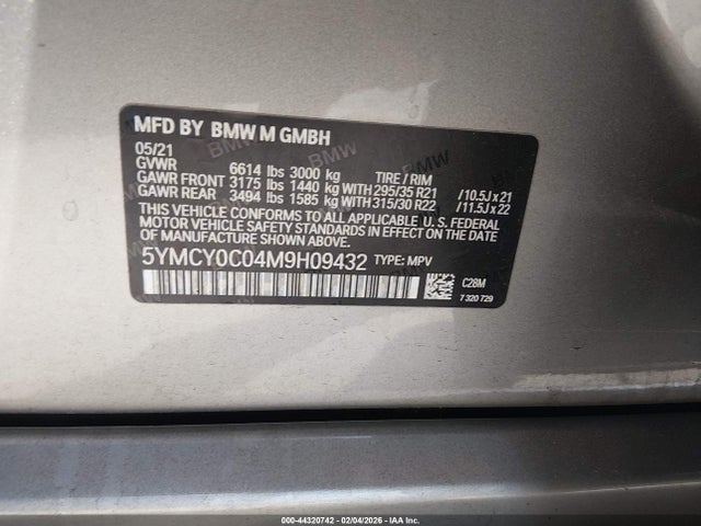 2021 BMW X6 M 5YMCY0C04M9H09432 Photo 8
