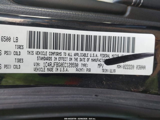 Jeep Grand Cherokee Limited 2014 1C4RJFBG0EC129590 Image 9