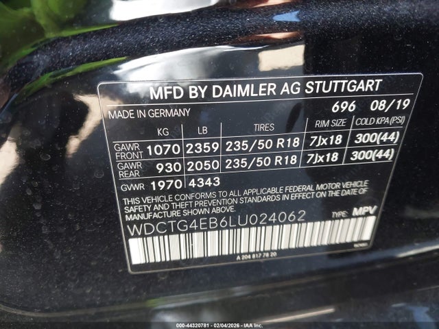 Mercedes-Benz GLA 250 2020 WDCTG4EB6LU024062 Image 9
