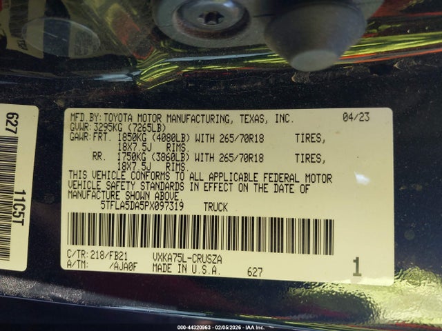 2023 TOYOTA TUNDRA 5TFLA5DA5PX097319 Photo 8