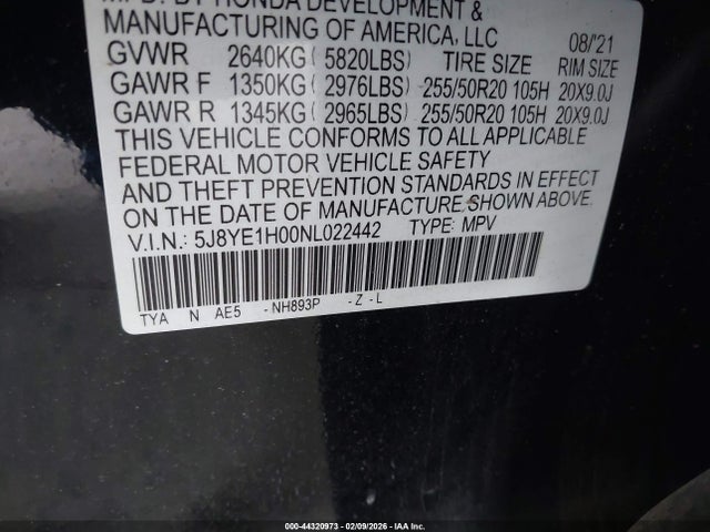 2022 ACURA MDX 5J8YE1H00NL022442 Photo 8