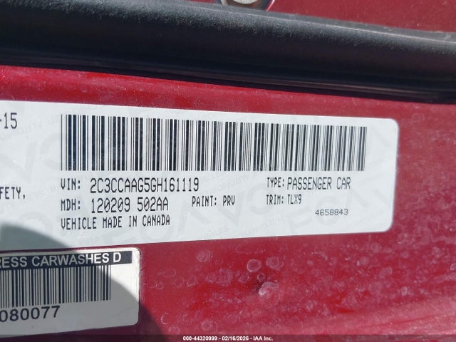 2C3CCAAG5GH161119 Chrysler 300 Limited