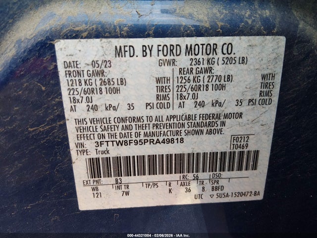 Ford Maverick Xlt 2023 3FTTW8F95PRA49818 Image 9