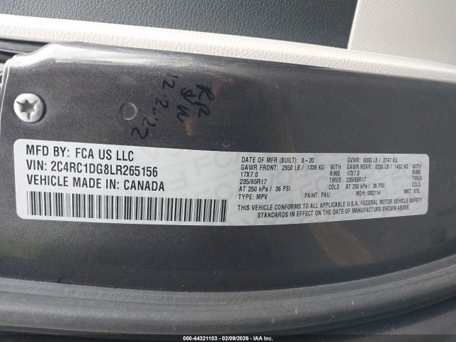 2020 CHRYSLER VOYAGER 2C4RC1DG8LR265156 Photo 8