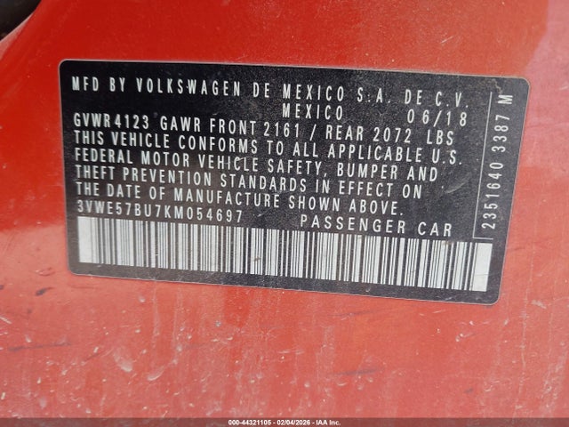 2019 VOLKSWAGEN JETTA 3VWE57BU7KM054697 Photo 8