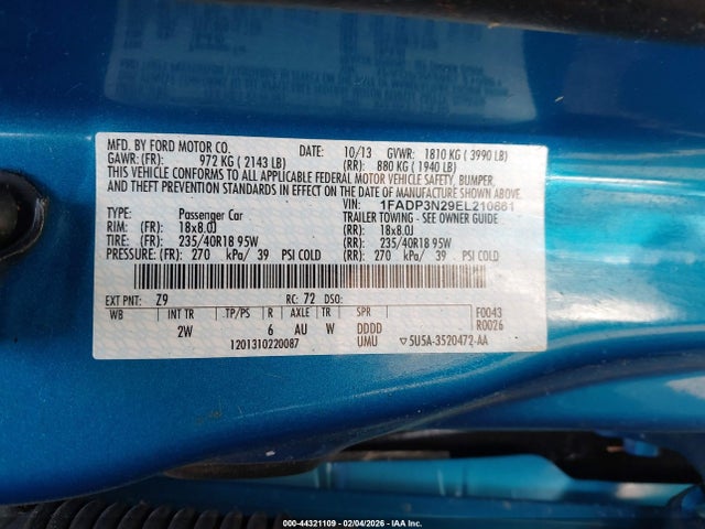 Ford Focus Titanium 2014 1FADP3N29EL210861 Image 9