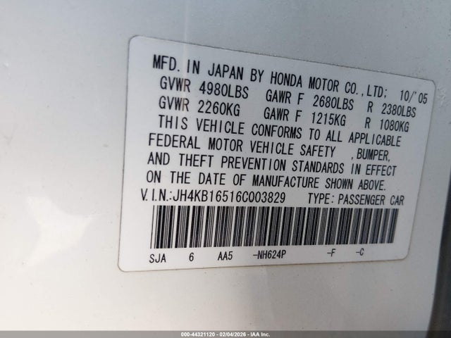 2006 ACURA RL JH4KB16516C003829 Photo 8