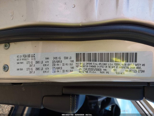 2015 JEEP CHEROKEE 1C4PJMDS5FW769839 Photo 8