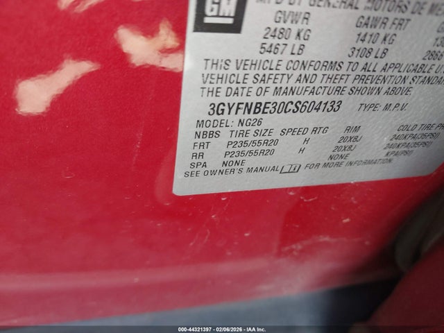 2012 CADILLAC SRX 3GYFNBE30CS604133 Photo 8