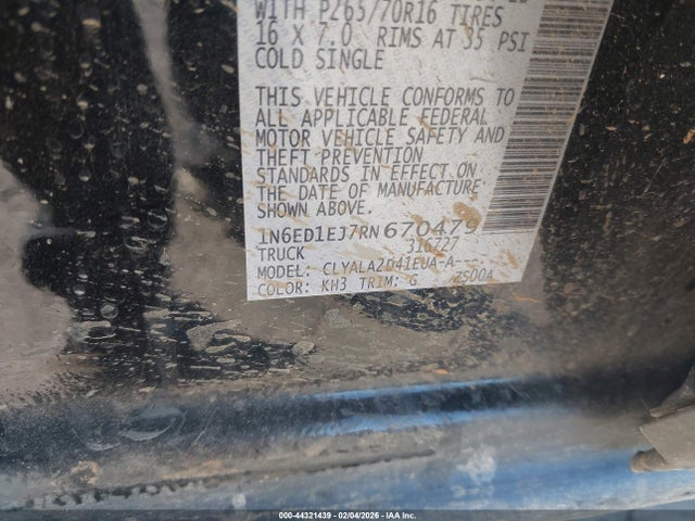 Nissan Frontier S 4x2 2024 1N6ED1EJ7RN670479 Image 9