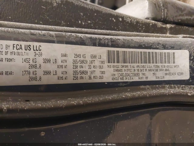 2020 DODGE DURANGO 1C4RDJDG4LC330283 Photo 8