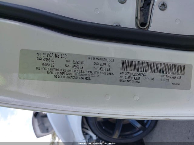 2C3CDXL99KH552474 Dodge Charger Srt Hellcat Rwd