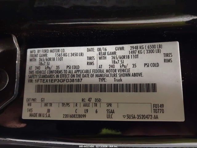 Ford F-150 Xlt 2016 1FTEX1EP3GFD38187 Image 9