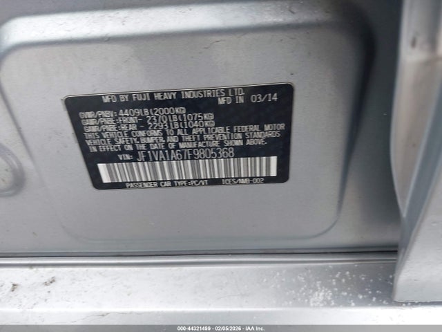 2015 SUBARU WRX JF1VA1A67F9805368 Photo 8