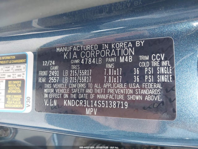 KNDCR3L14S5138719 KIA Niro Ev Wind