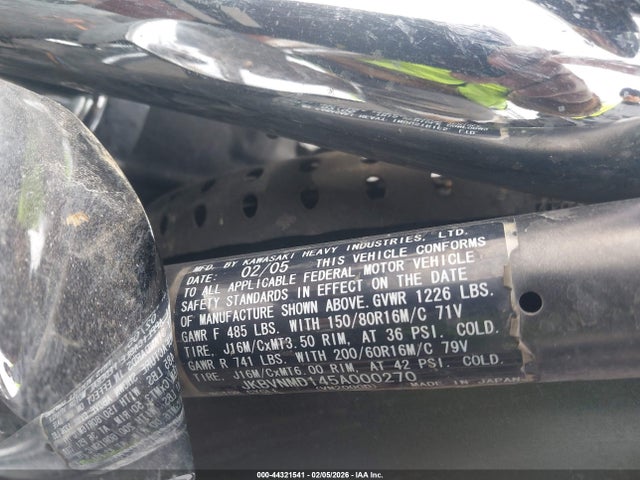 2005 KAWASAKI VN2000 JKBVNMD145A000270 Photo 9