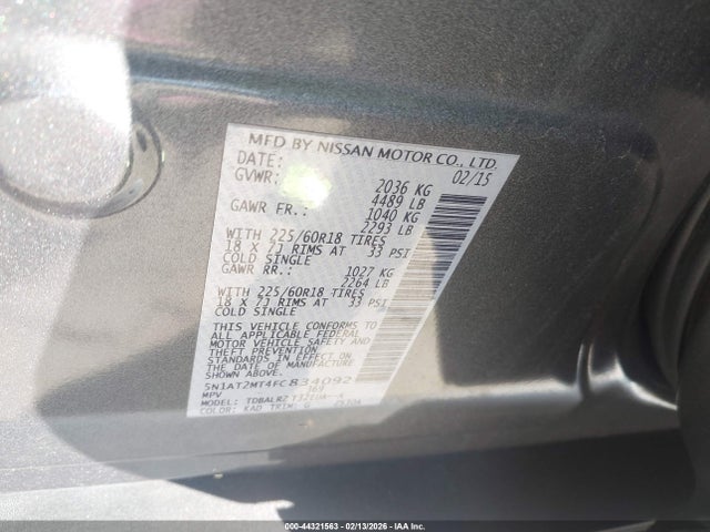 Nissan Rogue Sl 2015 5N1AT2MT4FC834092 Image 9