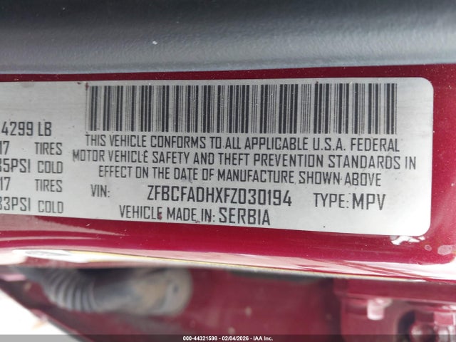 ZFBCFADHXFZ030194 Fiat 500L TREKKING