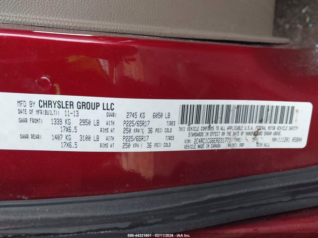 2014 CHRYSLER TOWN & COUNTRY 2C4RC1CG6ER231771 Photo 8