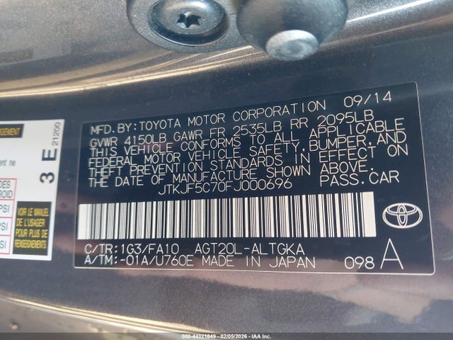 Scion TC 2015 JTKJF5C70FJ000696 Image 9