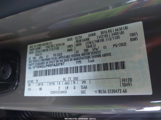 Ford F-150 Stx 2025 1FTEW2LP9SFA20787 Image 9