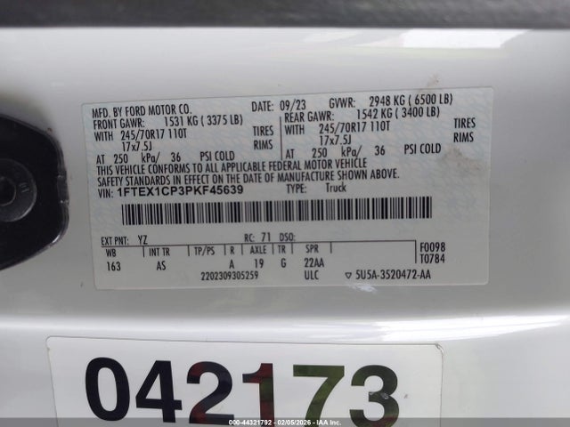 Ford F150 Super Cab 2023 1FTEX1CP3PKF45639 Image 4