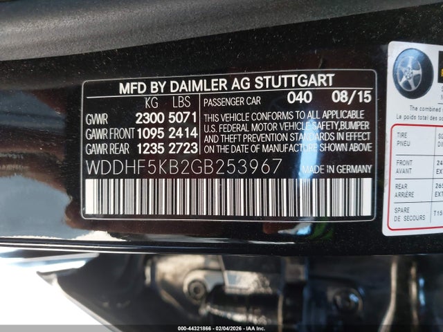 WDDHF5KB2GB253967 Mercedes-Benz E 350