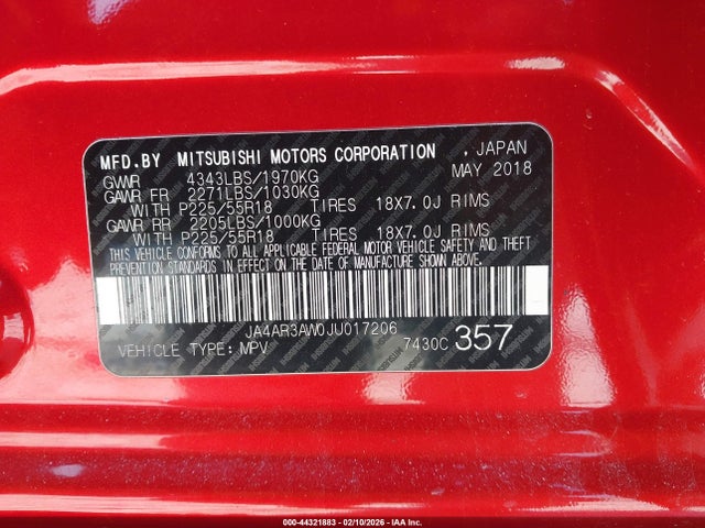 2018 MITSUBISHI OUTLANDER SPORT JA4AR3AW0JU017206 Photo 8