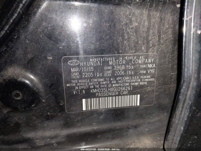 KMHD35LHXGU266261 Hyundai ELANTRA GT