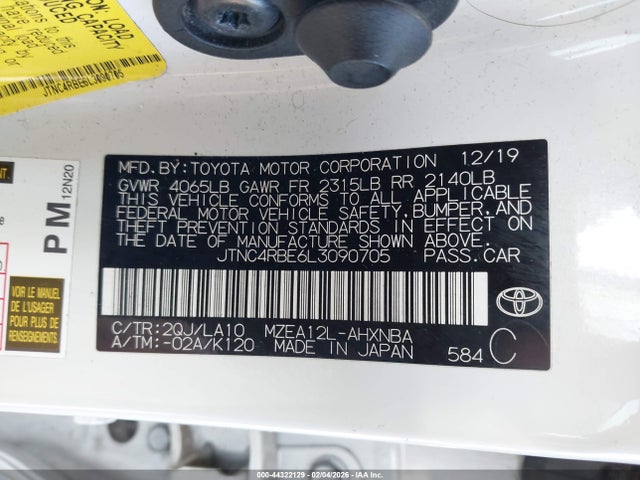 Toyota Corolla Xse 2020 JTNC4RBE6L3090705 Image 9