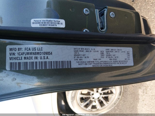 1C4PJMMN8MD109054 Jeep Cherokee Latitude Lux 4x4
