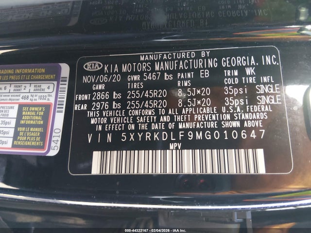 2021 KIA SORENTO 5XYRKDLF9MG010647 Photo 8