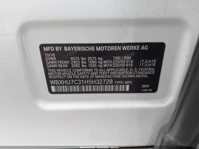 WBXHU7C31H5H32728 BMW X1 Sdrive28i