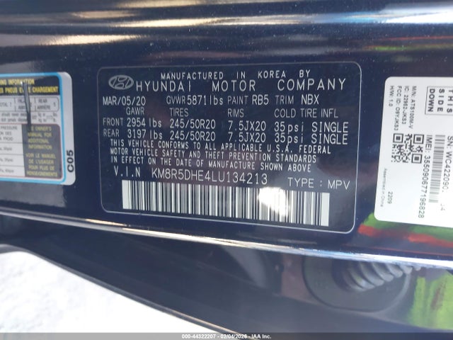 Hyundai Palisade Limited 2020 KM8R5DHE4LU134213 Image 9