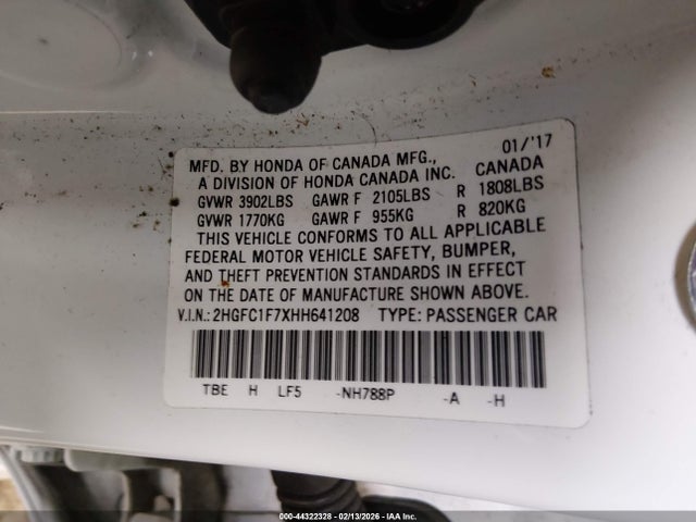 2HGFC1F7XHH641208 Honda Civic Ex-l