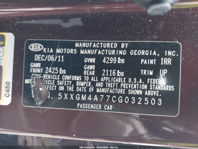 2012 KIA OPTIMA 5XXGM4A77CG032503 Photo 8