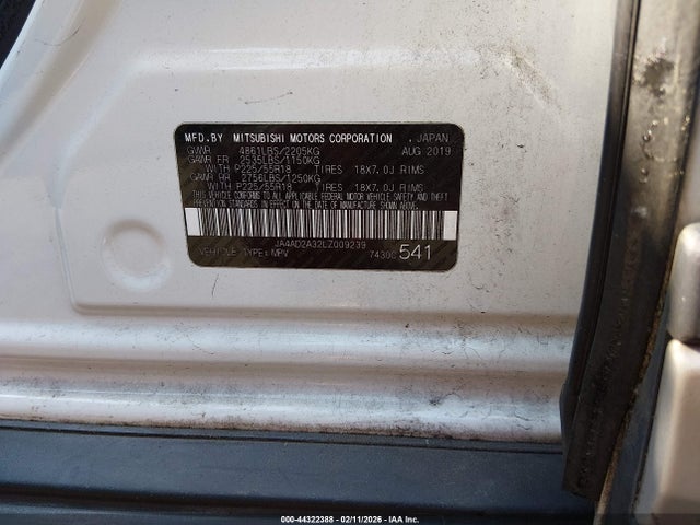 2020 MITSUBISHI OUTLANDER JA4AD2A32LZ009239 Photo 8