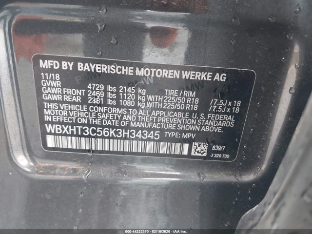 WBXHT3C56K3H34345 BMW X1 Xdrive28i