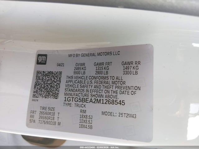 1GTG5BEA2M1268545 GMC Canyon
