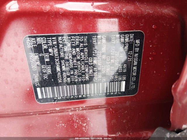 JN8AT3CB4MW240234 Nissan Rogue Sl Intelligent Awd