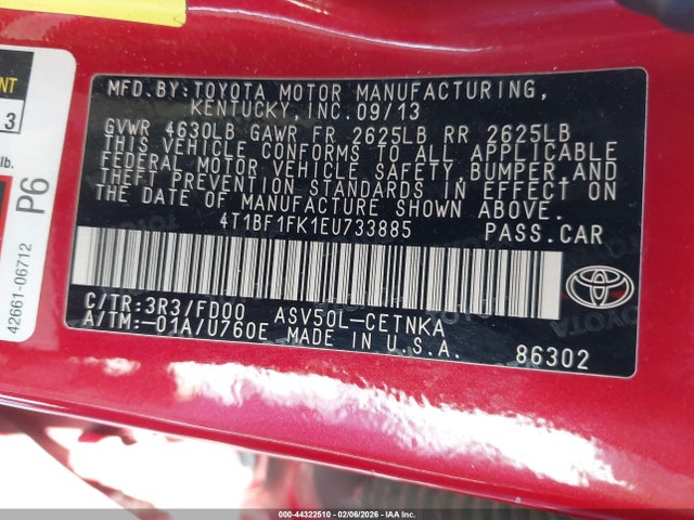 4T1BF1FK1EU733885 Toyota CAMRY LE