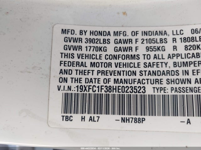 Honda Civic Ex-t 2017 19XFC1F38HE023523 Image 9
