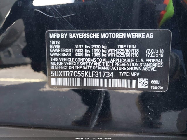 2019 BMW X3 5UXTR7C55KLF31734 Photo 8