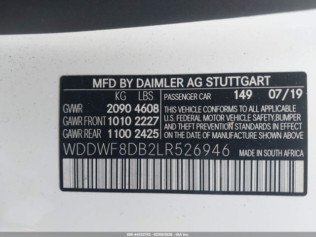 2020 MERCEDES-BENZ C 300 WDDWF8DB2LR526946 Photo 8
