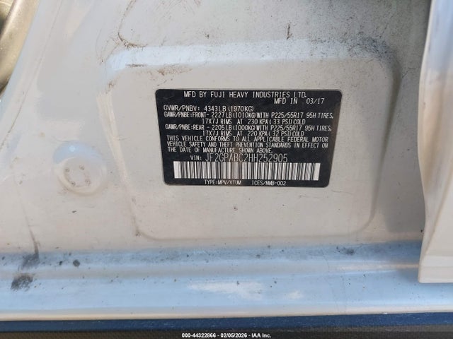Subaru Crosstrek 2.0i Premium 2017 JF2GPABC2HH252905 Image 9