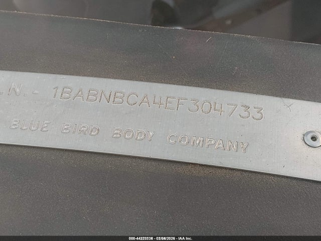 Blue Bird School Bus / Transit Bus 2014 1BABNBCA4EF304733 Image 9