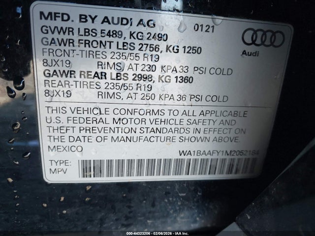 2021 AUDI Q5 WA1BAAFY1M2052184 Photo 8