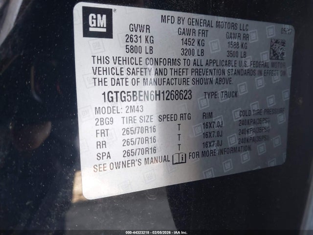 1GTG5BEN6H1268623 GMC Canyon