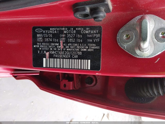 Продажа на аукционе авто 2016 Hyundai Accent Se, vin: KMHCT4AE2GU120788, номер лота: 44323242